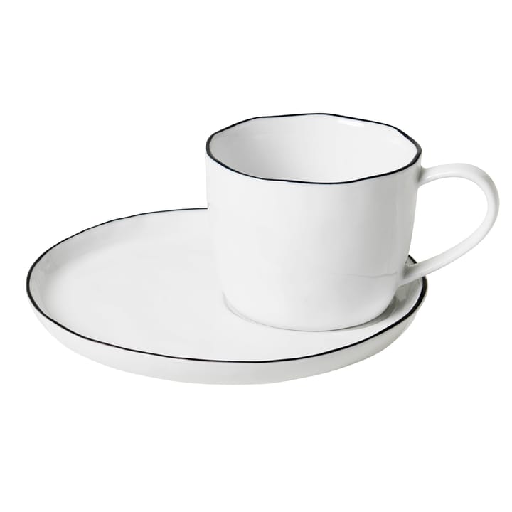 Taza y plato Salt - grande, 6,5 cm - Broste Copenhagen