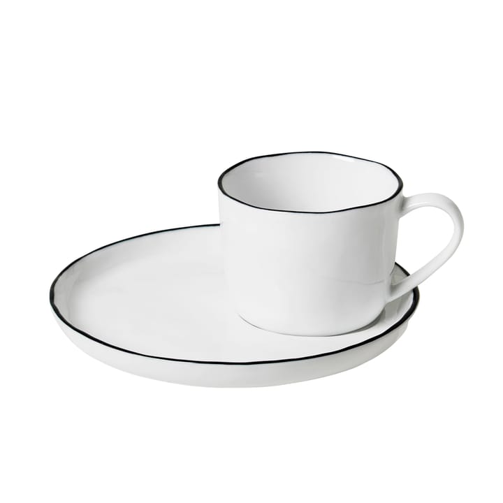 Taza y plato Salt - pequeña, 5 cm - Broste Copenhagen