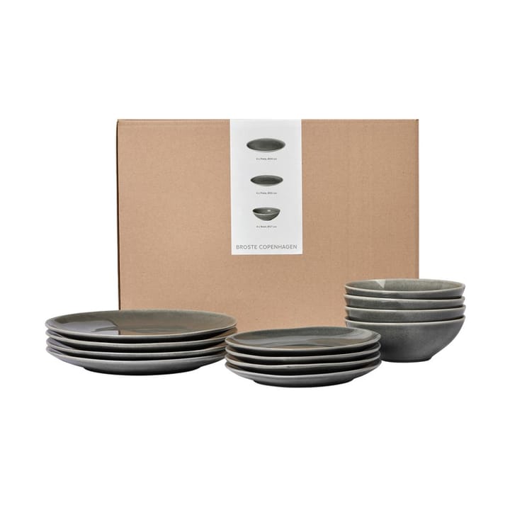 Vajilla Nordic Rain, 12 piezas Broste Copenhagen