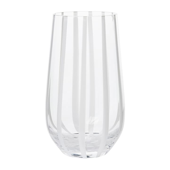 Vaso Stripe 55 cl - Clear-white stripes - Broste Copenhagen