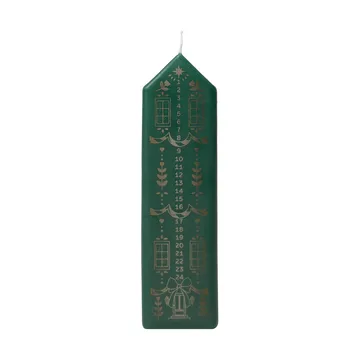 Vela de adviento Casa - Dark Green-Gold - Broste Copenhagen