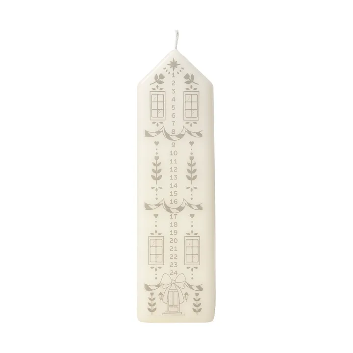 Vela de adviento Casa - White-Silver - Broste Copenhagen