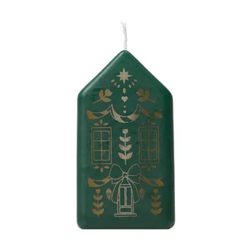 Vela de bloque Casa - Dark Green-Gold - Broste Copenhagen