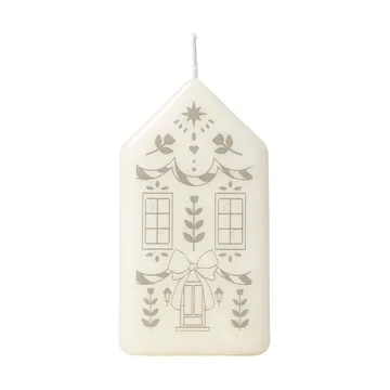 Vela de bloque Casa - White-Silver - Broste Copenhagen