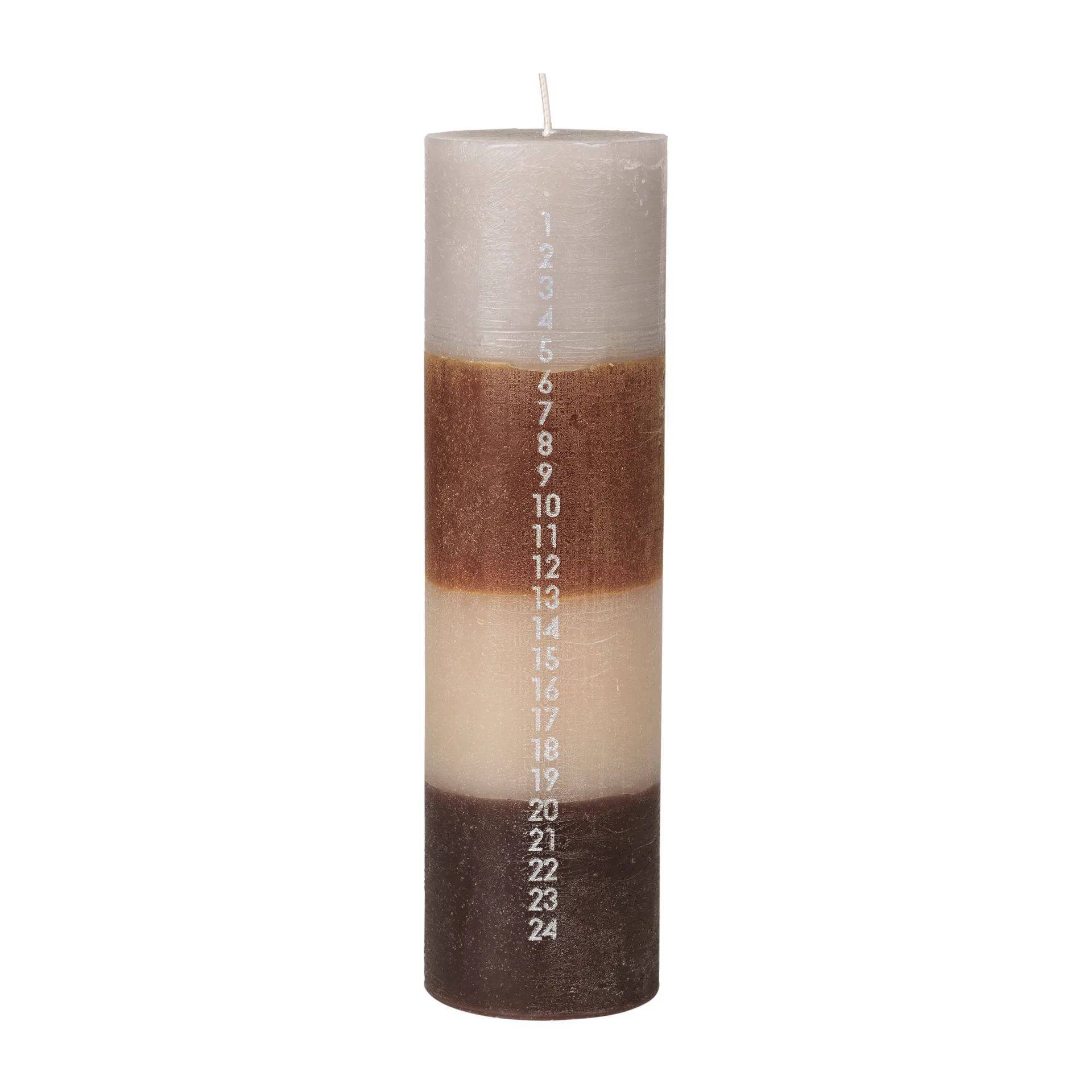 Vela de calendario Colorblock, Multi-brown Broste Copenhagen