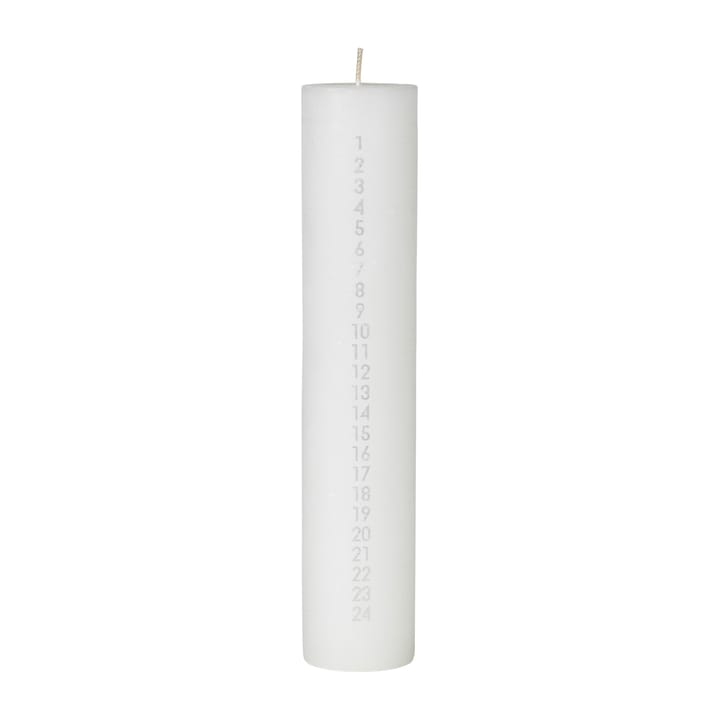 Vela de calendario Rustic, Pure white Broste Copenhagen