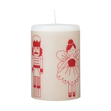 Vela Fairy Tale 12 cm - Blanco-rojo - Broste Copenhagen