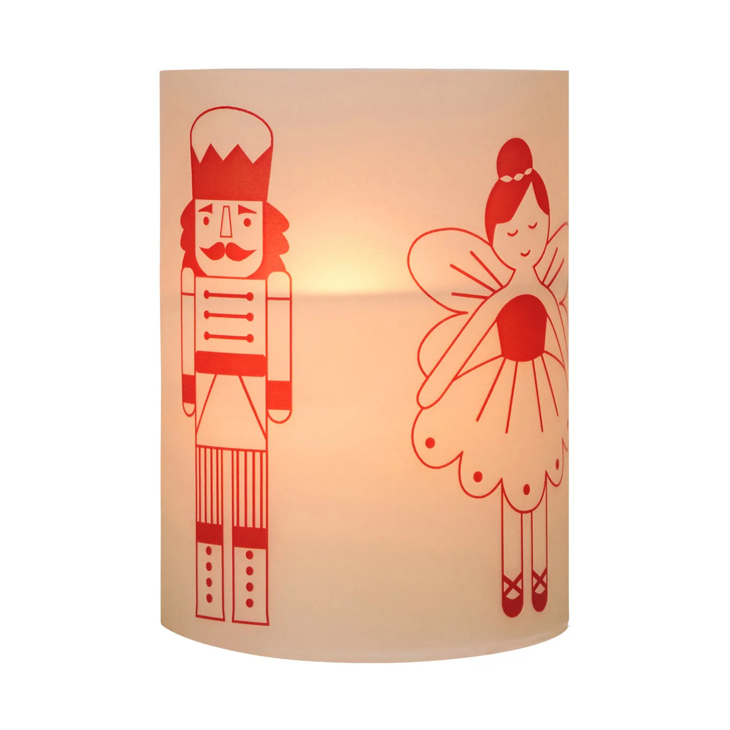 Vela Fairy Tale 12 cm, Blanco-rojo Broste Copenhagen