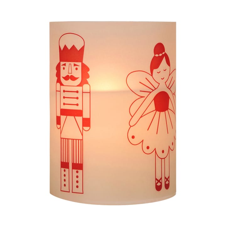Vela Fairy Tale 12 cm, Blanco-rojo Broste Copenhagen