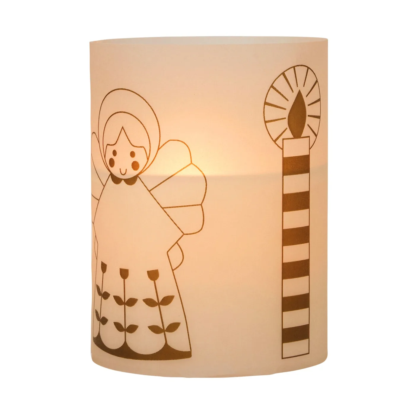 Vela Fairy Tale 12 cm, Blanco-verde Broste Copenhagen