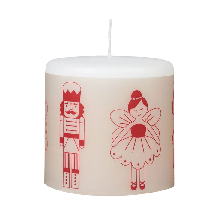 Vela Fairy Tale 8 cm - Blanco-rojo - Broste Copenhagen