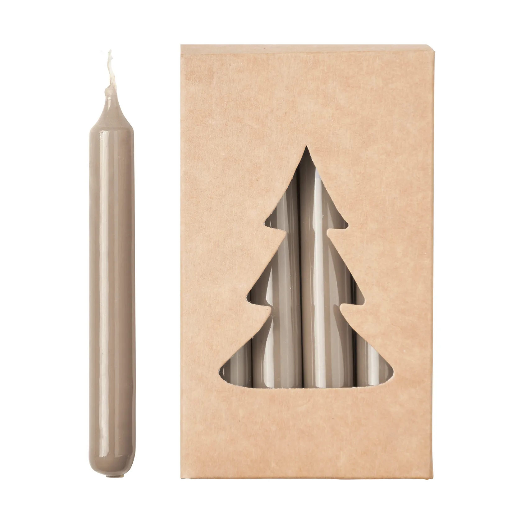 Vela para árbol de Navidad Broste glossy Ø1,2x10,2 cm 20 unidades, Linen Broste Copenhagen