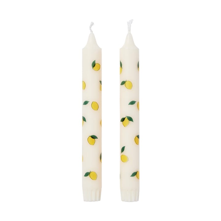 Velas Lemon 2-pack - White-yellow - Broste Copenhagen