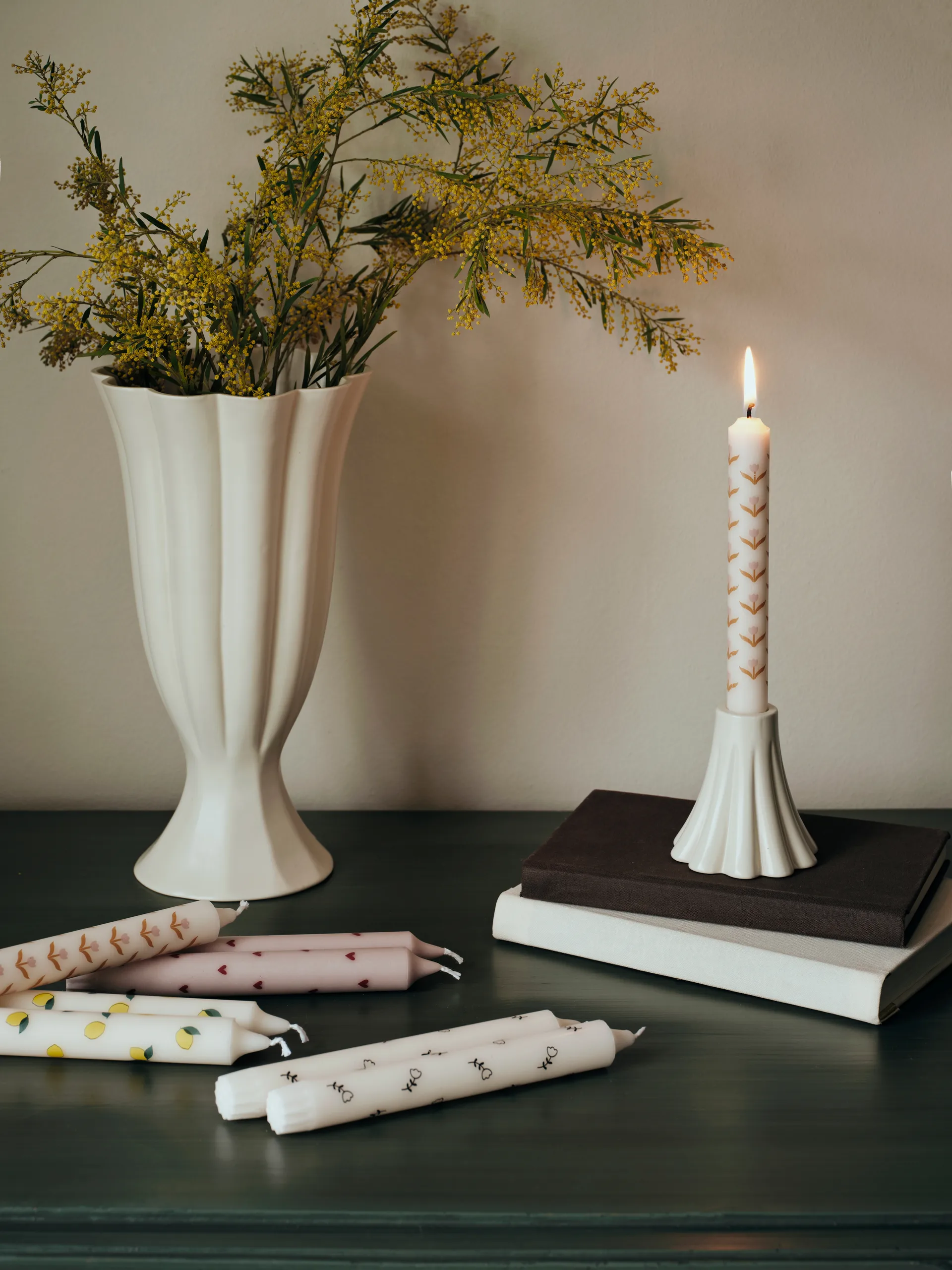 Velas Lemon 2-pack, White-yellow Broste Copenhagen