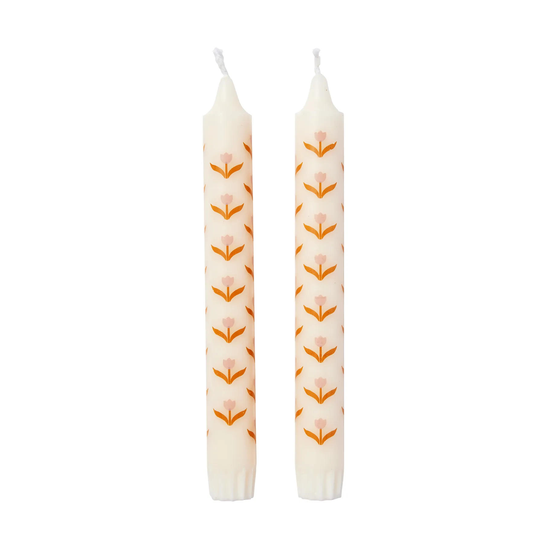 Velas Tulip 2-pack, White-soft pink Broste Copenhagen