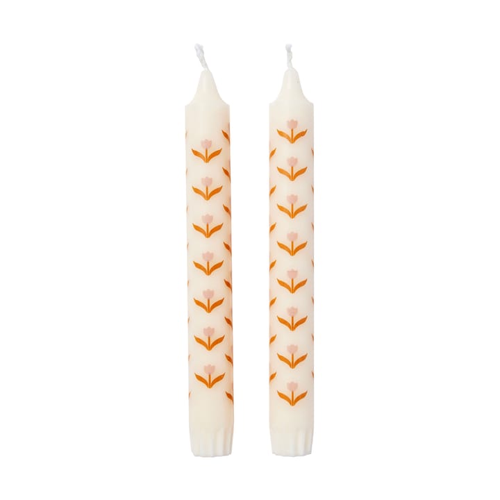 Velas Tulip 2-pack - White-soft pink - Broste Copenhagen
