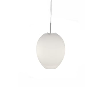 Lámpara colgante Egg - Blanco/acero inoxidable, vidrio opal - Bsweden