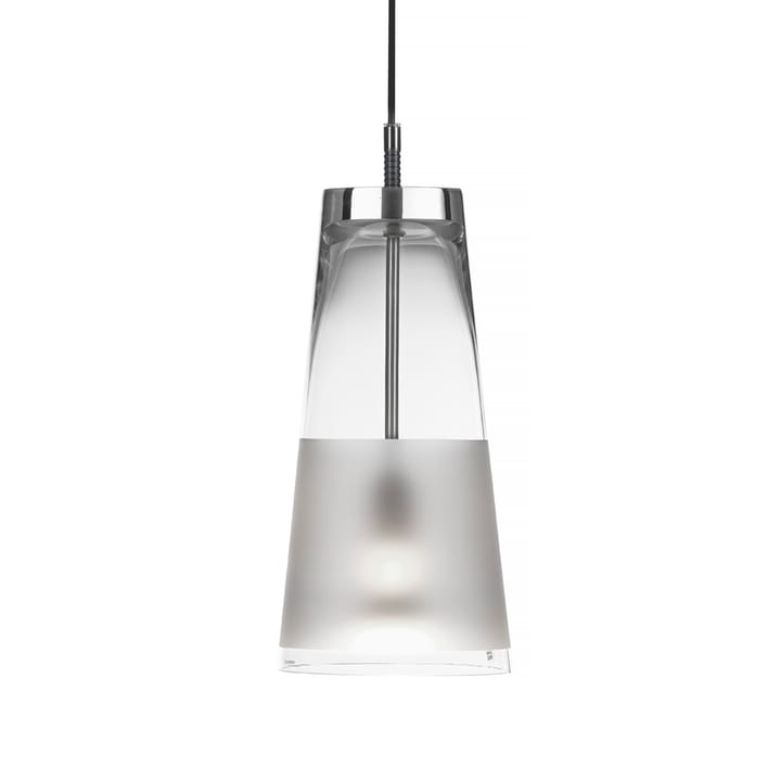 Lámpara colgante Manhattan 50 - Vidrio transparente, banda horizontal pavonada - Bsweden