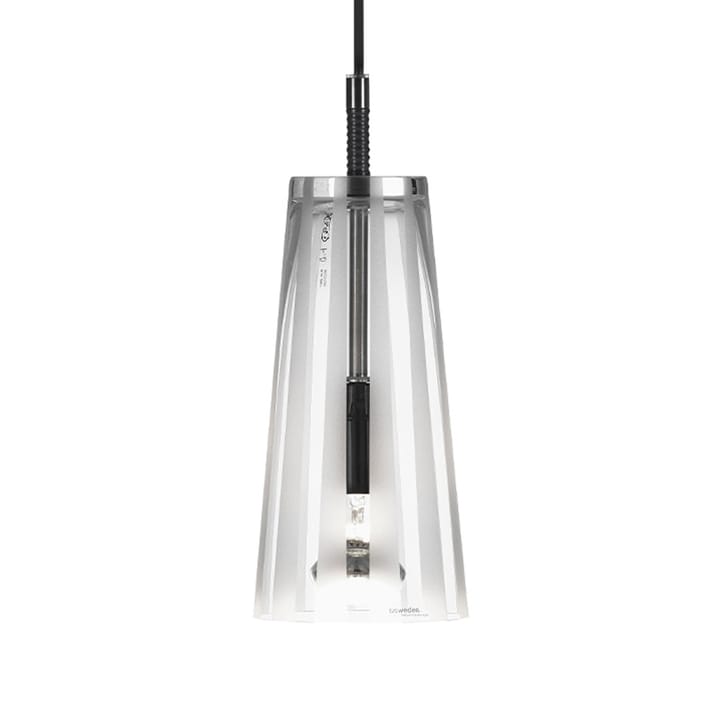 Lámpara colgante Manhattan 50 - Vidrio transparente, rayas verticales pavonadas - Bsweden