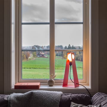Lámpara de mesa Glasgow - Rojo, cable textil negro - Bsweden