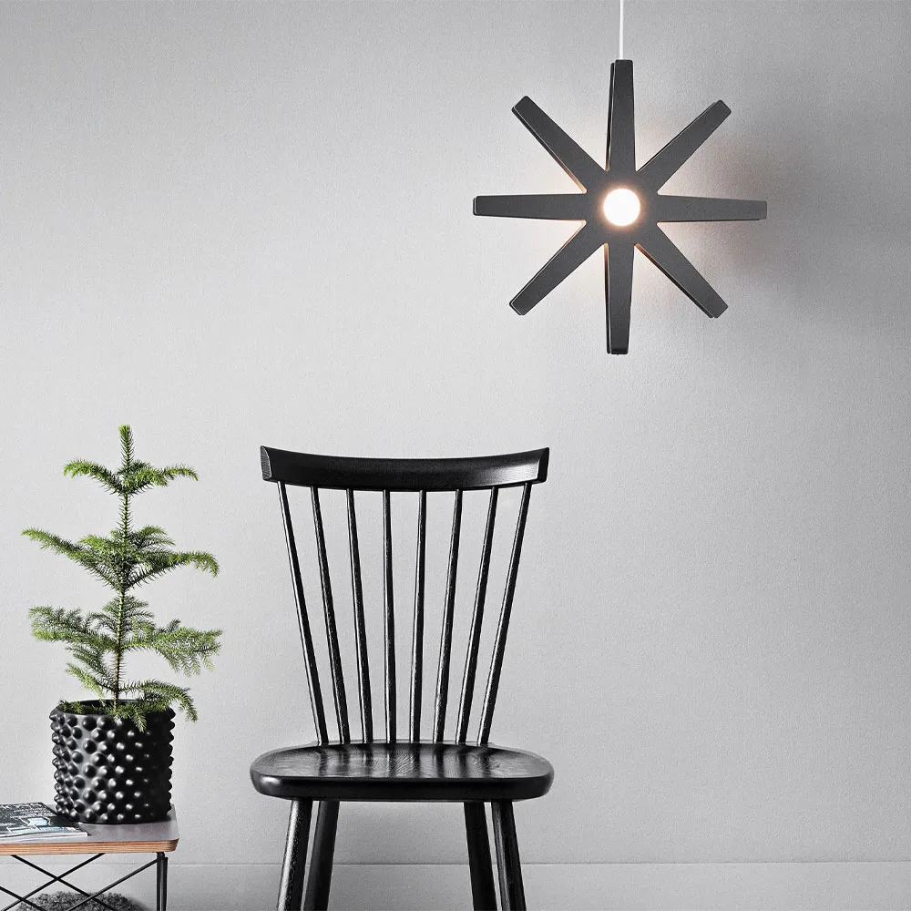 Lámpara de techo Fling 33, Gris claro mate, cable de plástico blanco Bsweden