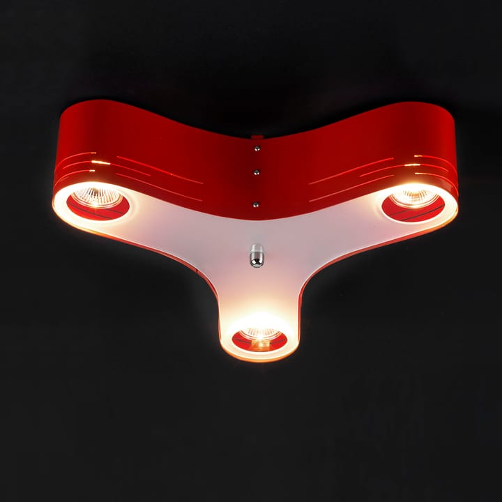 Plafón Clover 12, rojo Bsweden