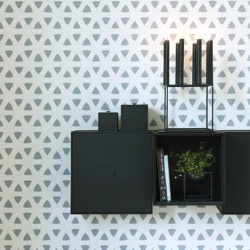 Caja con tapa Frame 10 - fresno teñido de negro - By Lassen