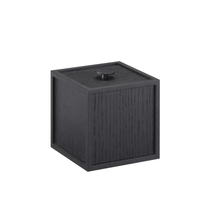 Caja con tapa Frame 10 - fresno teñido de negro - By Lassen