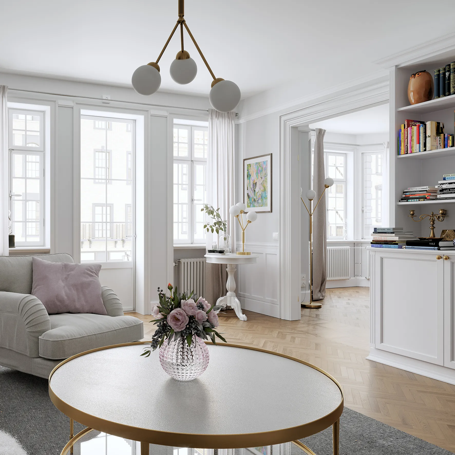 3Some Lámpara de techo, oro antiguo By Rydéns