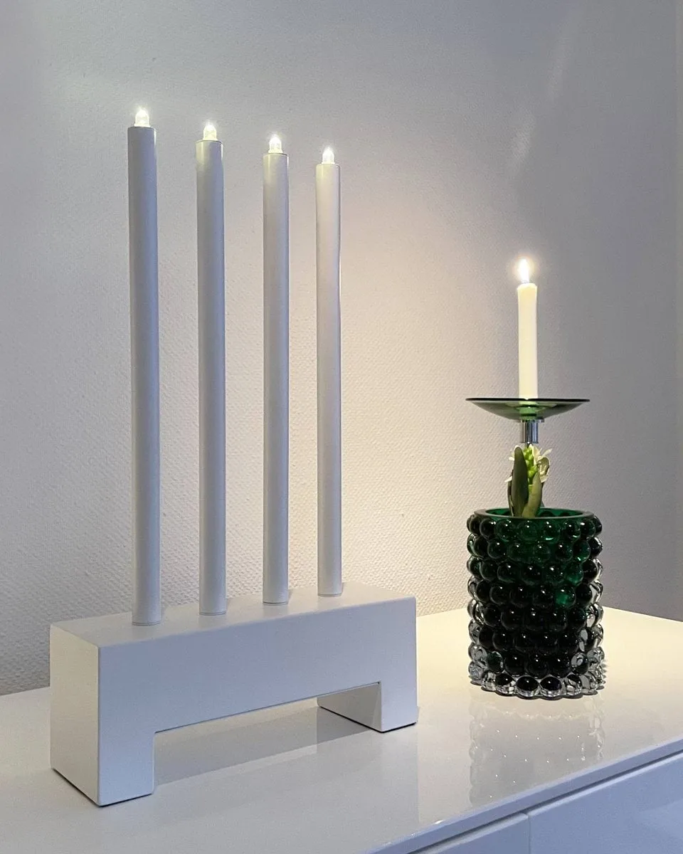 Candelabro de Adviento Twinkle, Blanco By Rydéns