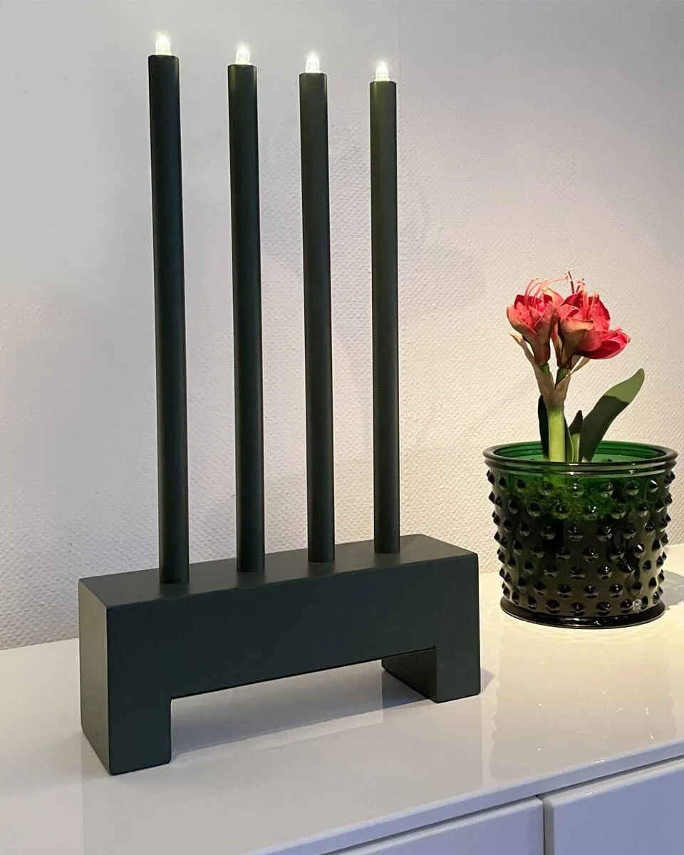 Candelabro de Adviento Twinkle, Verde oscuro By Rydéns