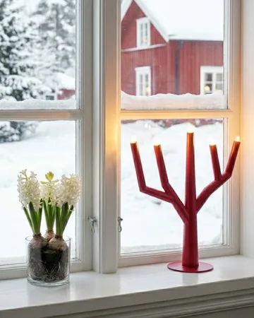 Candelabro de Adviento Winter Ruby - Rojo óxido - By Rydéns