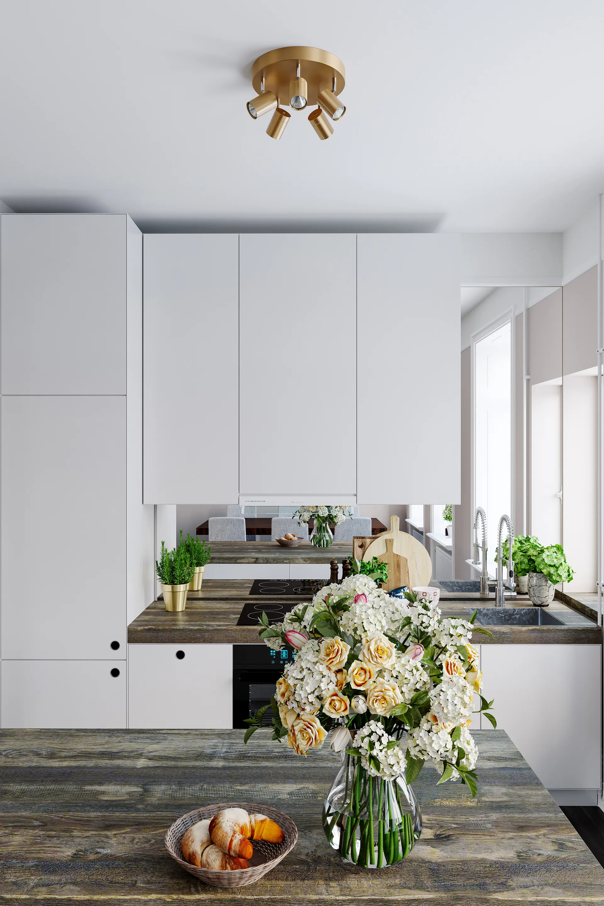 Foco de techo con 5 focos Correct, Dorado By Rydéns