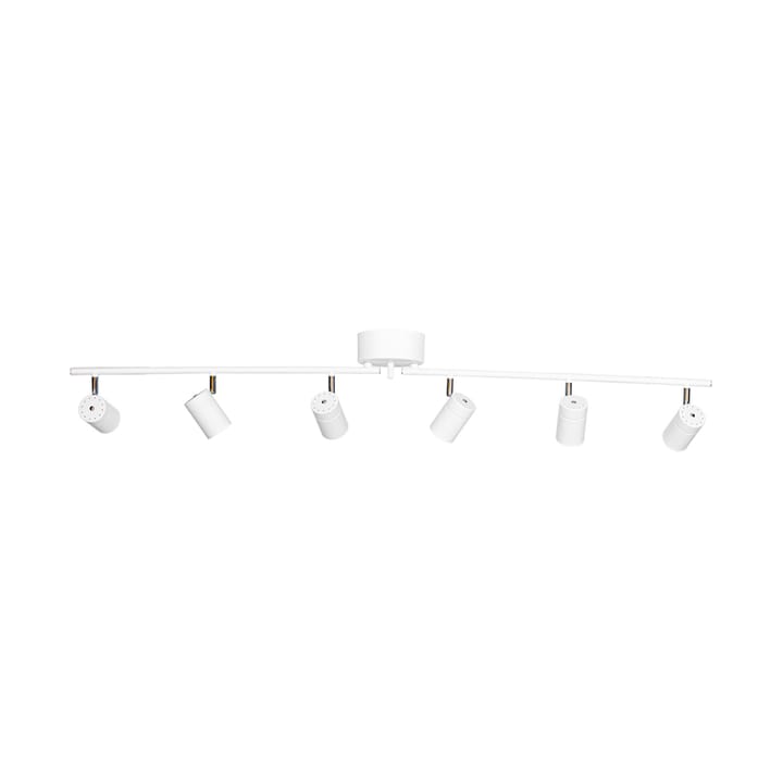 Foco de techo con 6 focos Correct 124 cm - Blanco mate - By Rydéns