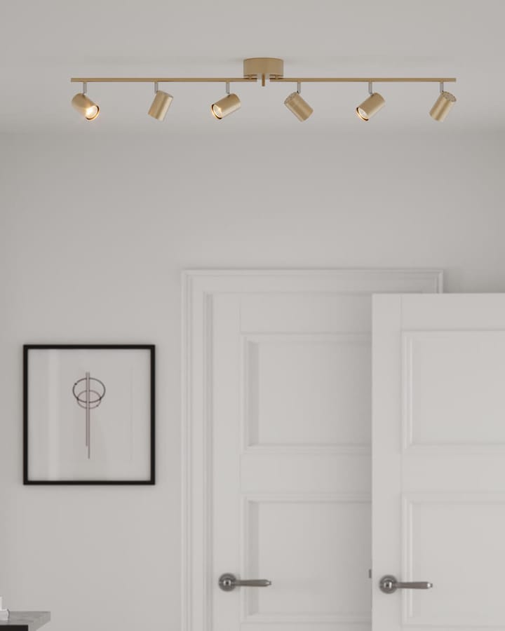 Foco de techo con 6 focos Correct 124 cm, Dorado By Rydéns