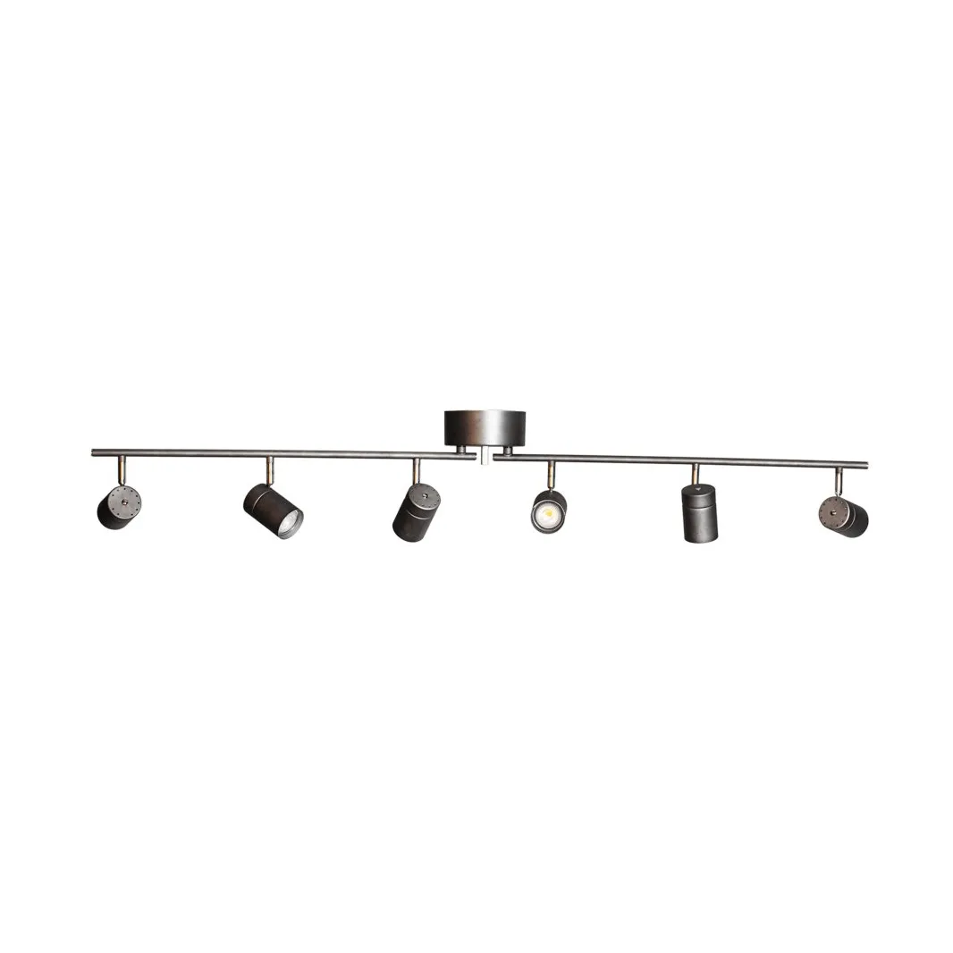 Foco de techo con 6 focos Correct 124 cm, Gris acero By Rydéns