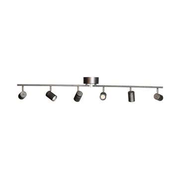 Foco de techo con 6 focos Correct 124 cm - Gris acero - By Rydéns