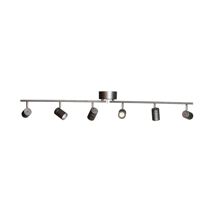 Foco de techo con 6 focos Correct 124 cm - Gris acero - By Rydéns