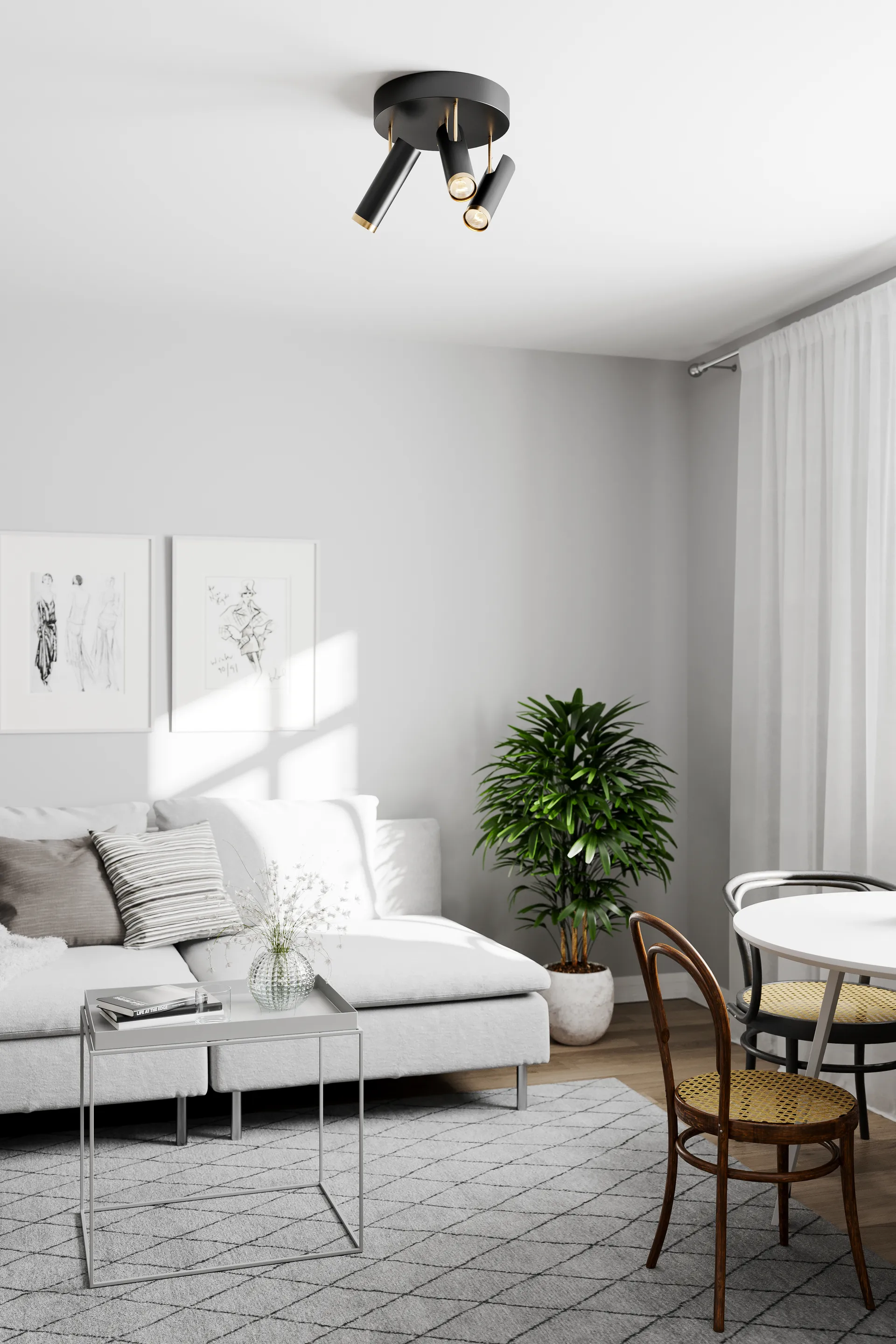 Foco de techo Puls, Negro mate By Rydéns