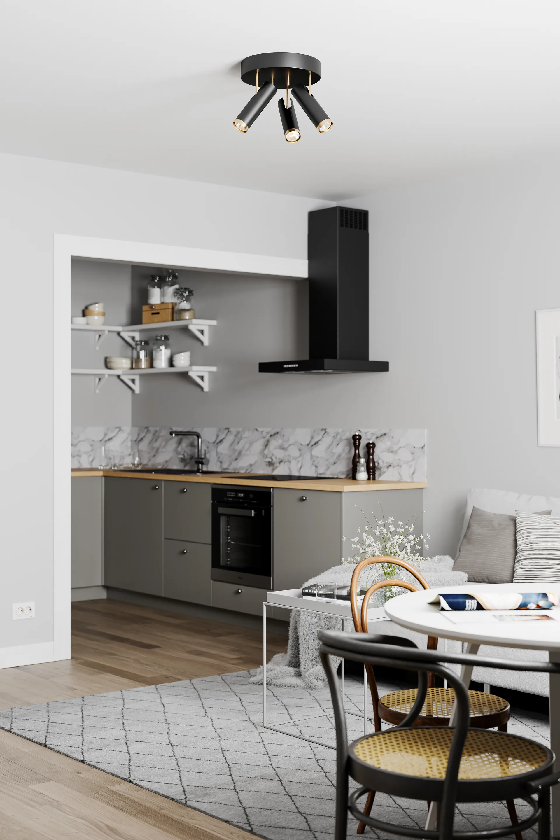 Foco de techo Puls, Negro mate By Rydéns