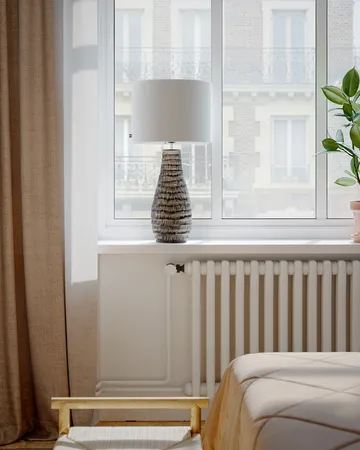 Lámpara de mesa Bartha 74 cm - Marrón-beige - By Rydéns