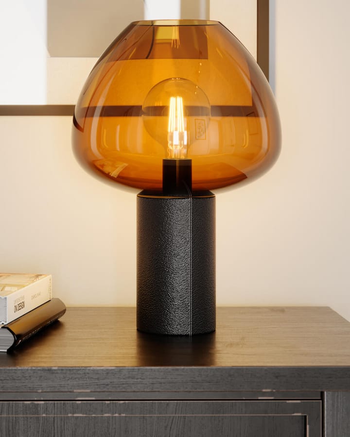Lámpara de mesa Cozy 41,5 cm, Coñac negro By Rydéns