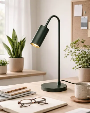 Lámpara de mesa Curve 51 cm - Verde mate - By Rydéns