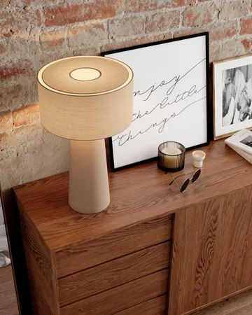 Lámpara de mesa Linum - Beige, 50 cm - By Rydéns