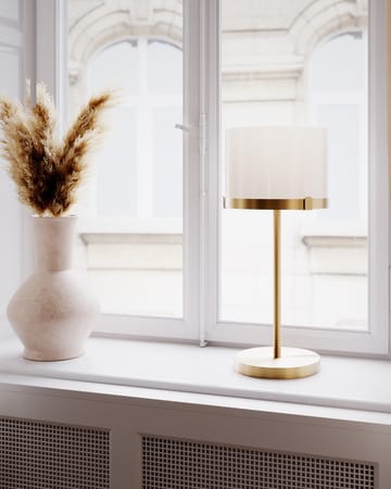 Lámpara de mesa Marcel 55 cm - Latón-blanco - By Rydéns