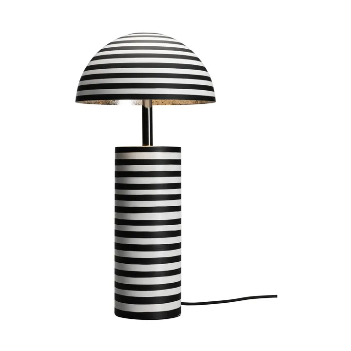 Lámpara de mesa Stripe - Blanco-negro, 50 cm - By Rydéns
