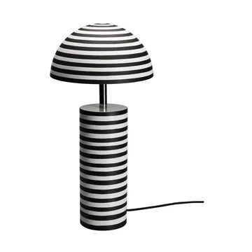 Lámpara de mesa Stripe - Blanco-negro, 50 cm - By Rydéns