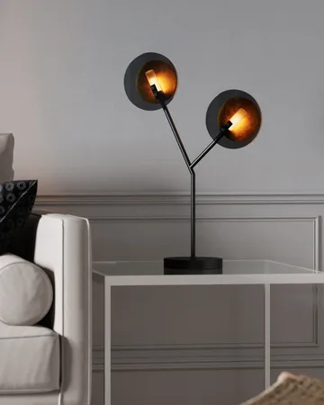 Lámpara de mesa Turno 59 cm - Mate negro-dorado - By Rydéns