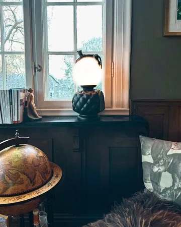 Lámpara de mesa Viva La Diva 45 cm - Negro-blanco mate - By Rydéns