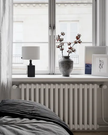 Lámpara de mesa Woody 41 cm - Negro y blanco - By Rydéns